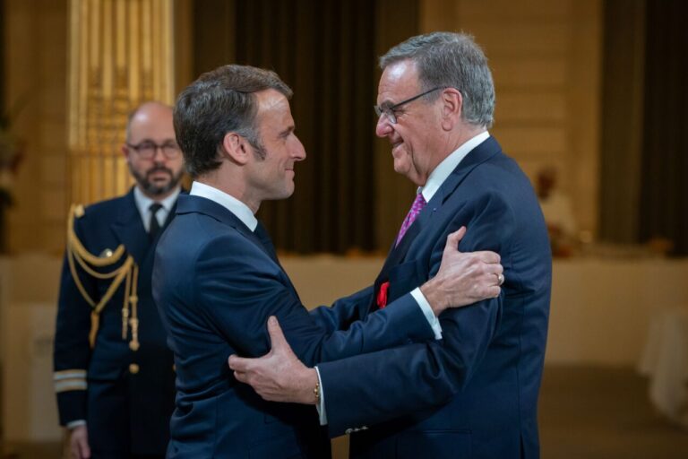 Emmanuel Macron und Roland Mack